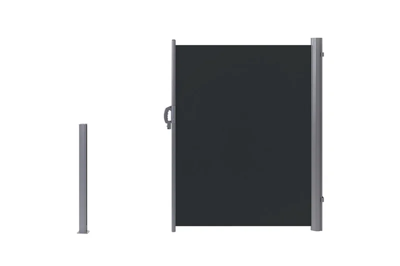 Sidomarkis Beliani Dorio Beige/Silver, 305x9x160 cm Grey||Silver 305x9x160 cm VALUE_MISSING_1 - Hagemøbler & utemiljø - Solbeskyttelse - Markiser - Sidemarkise