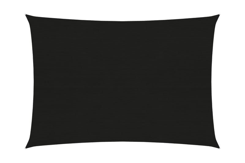 Solseil 160 g/m² svart 3x4,5 m HDPE - Svart - Solseil
