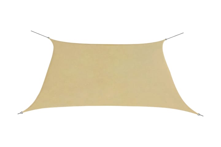 Solseil oxfordstoff firkantet 3,6x3,6 m beige - Beige - Solseil