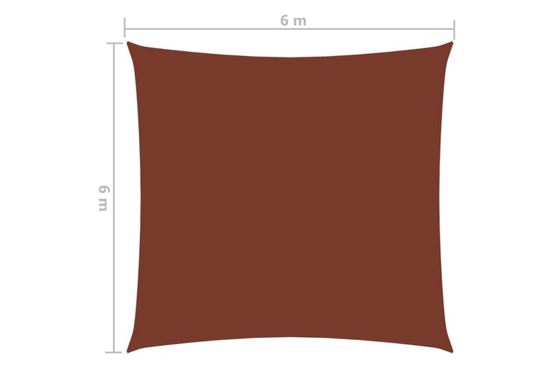Solseil oxfordstoff firkantet 6x6 m terrakotta - Oransj - Solseil