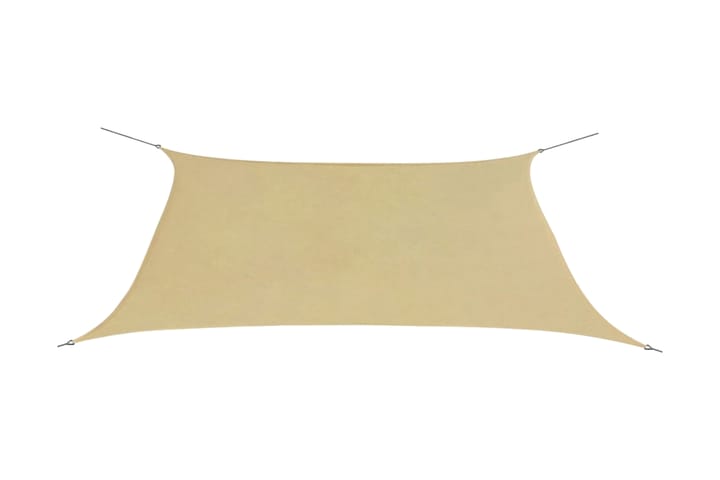 Solseil oxfordstoff rektangulr 2x4 m beige - Solseil