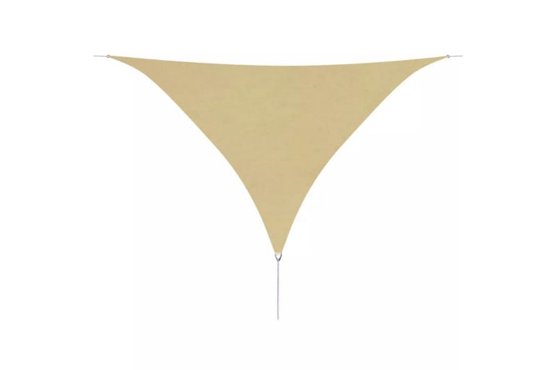 Solseil oxfordstoff trekantet 3,6x3,6,3x6 m beige - Solseil