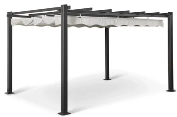 SUNSET Pergola 3×4 m - Grå - Hagemøbler & utemiljø - Solbeskyttelse - Pergola