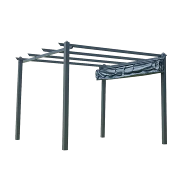 SUNSET Pergola 3×4 m - Grå - Hagemøbler & utemiljø - Solbeskyttelse - Pergola