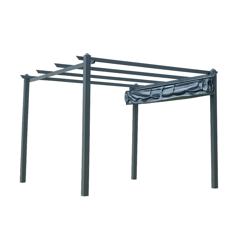 SUNSET Pergola 3×4 m - Grå - Hagemøbler & utemiljø - Solbeskyttelse - Pergola