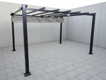 SUNSET Pergola 3×4 m - Grå - Hagemøbler & utemiljø - Solbeskyttelse - Pergola