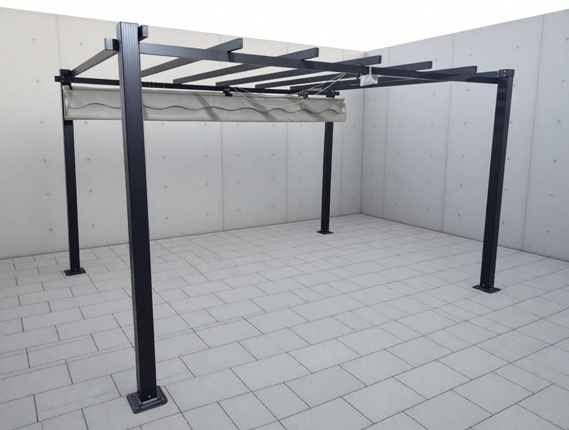 SUNSET Pergola 3×4 m - Grå - Hagemøbler & utemiljø - Solbeskyttelse - Pergola