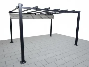 SUNSET Pergola 3×4 m - Grå - Hagemøbler & utemiljø - Solbeskyttelse - Pergola