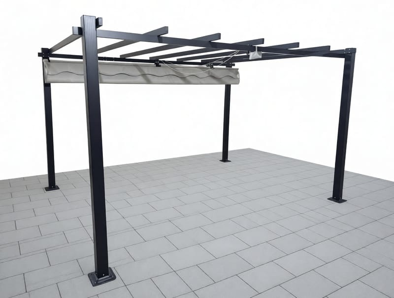 SUNSET Pergola 3×4 m - Grå - Hagemøbler & utemiljø - Solbeskyttelse - Pergola