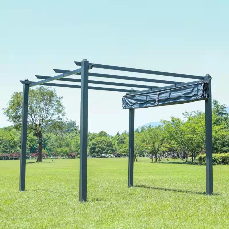 SUNSET Pergola 3×4 m - Grå - Hagemøbler & utemiljø - Solbeskyttelse - Pergola