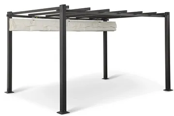 SUNSET Pergola 3×4 m - Grå - Hagemøbler & utemiljø - Solbeskyttelse - Pergola