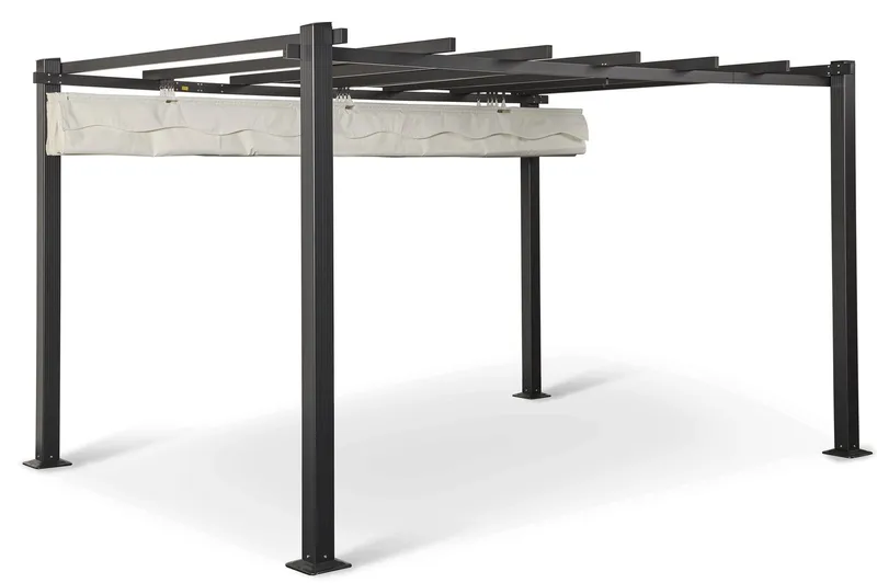 SUNSET Pergola 3×4 m - Grå - Hagemøbler & utemiljø - Solbeskyttelse - Pergola