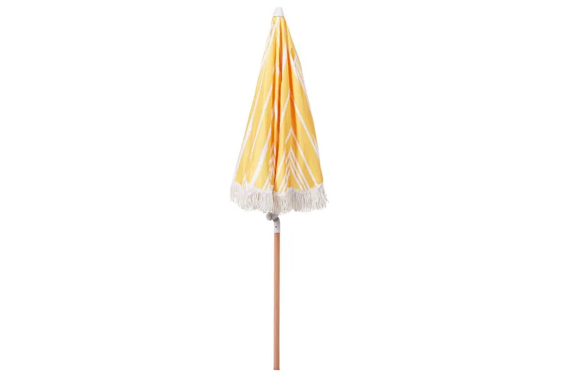 Teulon Parasol 150 cm - Gul/Hvit/Lys Brun - Hagemøbler & utemiljø - Solbeskyttelse - Parasoller - Balkongparasoll