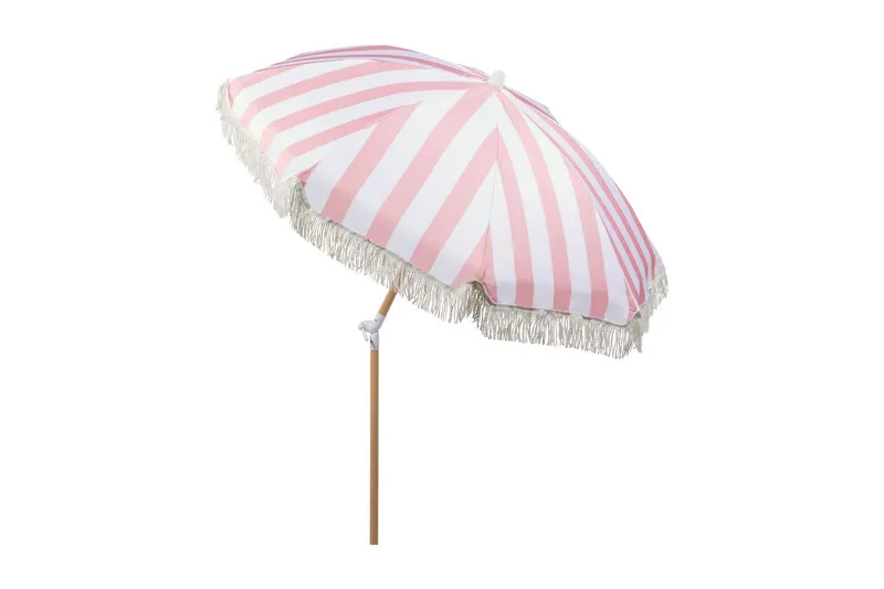 Teulon Parasol 150 cm - Rosa/Hvit/Lysebrun - Hagemøbler & utemiljø - Solbeskyttelse - Parasoller