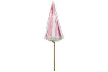 Teulon Parasol 150 cm - Rosa/Hvit/Lysebrun - Hagemøbler & utemiljø - Solbeskyttelse - Parasoller