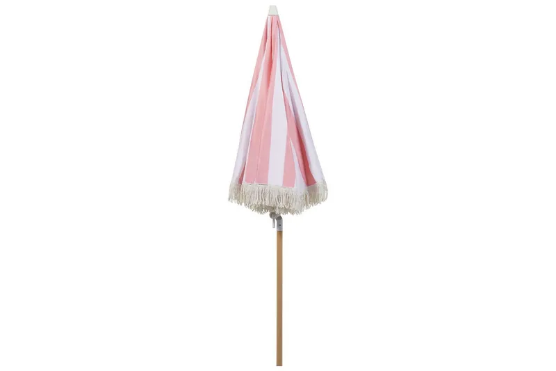 Teulon Parasol 150 cm - Rosa/Hvit/Lysebrun - Hagemøbler & utemiljø - Solbeskyttelse - Parasoller