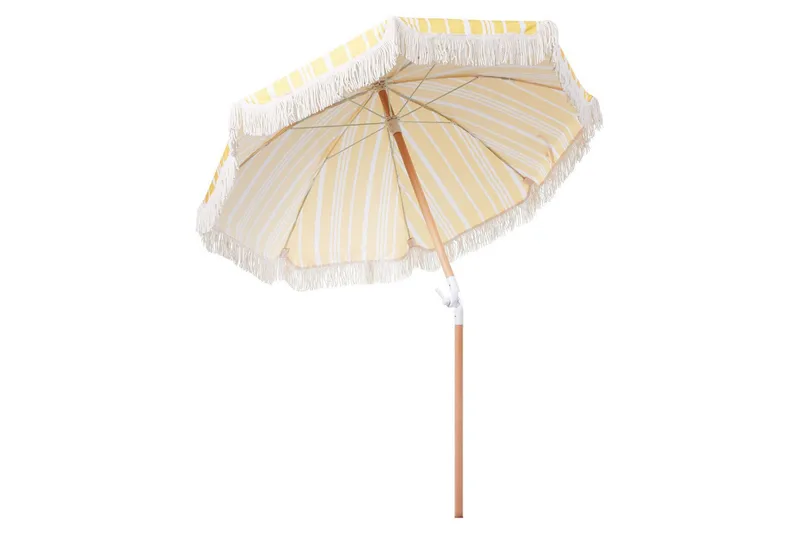 Teulon Parasol 150 cm - Gul/Hvit/Lys Brun - Hagemøbler & utemiljø - Solbeskyttelse - Parasoller - Balkongparasoll