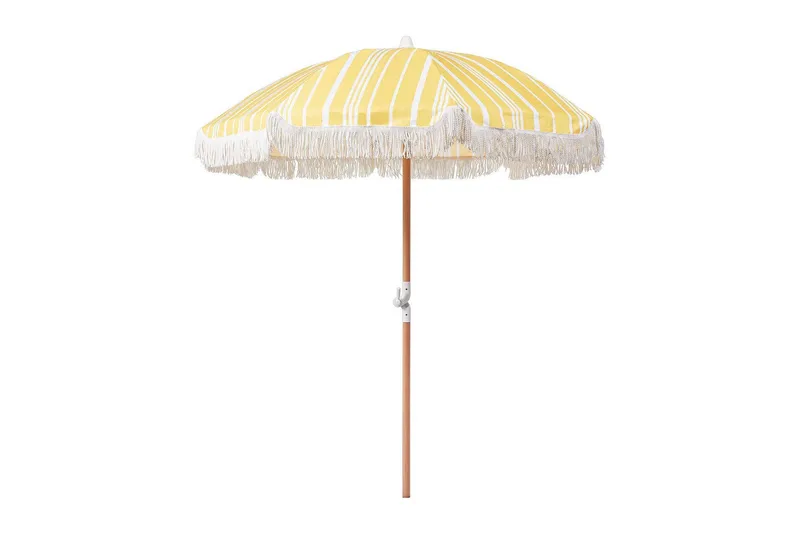 Teulon Parasol 150 cm, Gul/Hvit/Lys Brun