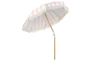 Teulon Parasol 150 cm - Rosa/Hvit/Lysebrun - Hagemøbler & utemiljø - Solbeskyttelse - Parasoller