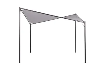 Trädgårdspergola Beliani Aventine Beige/svart Grey, Black - Hagemøbler & utemiljø - Solbeskyttelse - Pergola