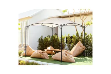 Trädgårdspergola Beliani Vomero Beige/svart Beige||Black - Hagemøbler & utemiljø - Solbeskyttelse - Pergola