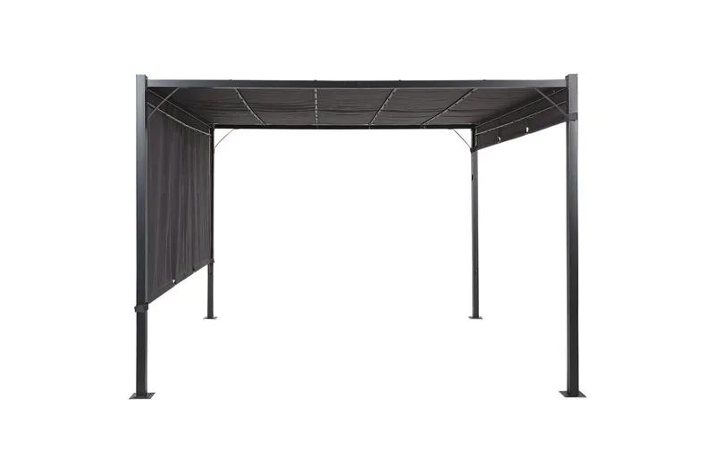Trädgårdspergola Beliani Parga Beige/svart Grey||Black - Hagemøbler & utemiljø - Solbeskyttelse - Pergola