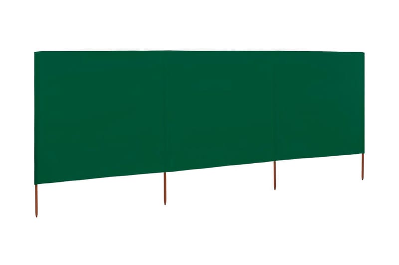 Vindskjerm 3 paneler stoff 400x160 cm grønn - Grønn - Avskjerming & vindskjerm