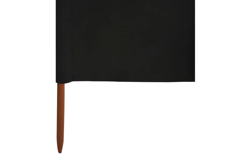 Vindskjerm 9 paneler stoff 1200x80 cm svart - Svart - Avskjerming & vindskjerm