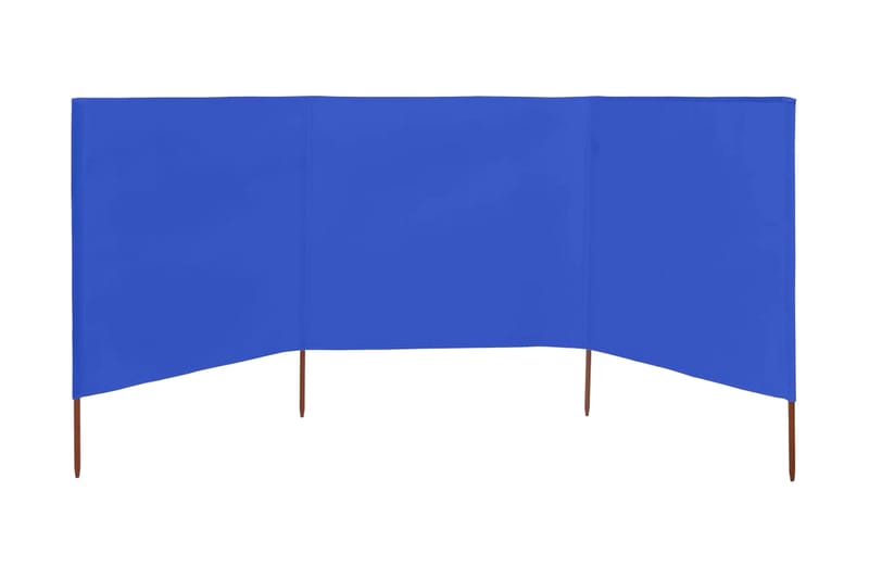 Vindskjermer 3 paneler stoff 400x80 cm asurblå - Blå - Avskjerming & vindskjerm