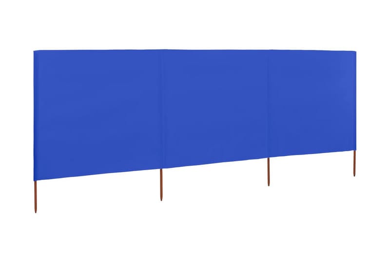Vindskjermer 3 paneler stoff 400x80 cm asurblå - Blå - Avskjerming & vindskjerm
