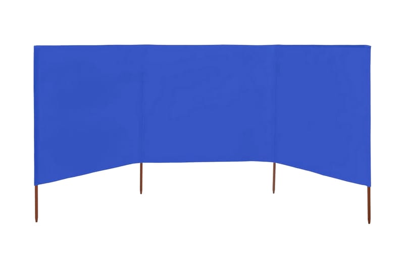 Vindskjermer 3 paneler stoff 400x120 cm asurblå - Blå - Avskjerming & vindskjerm
