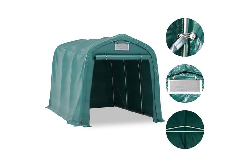 Garasjetelt PVC 2,4x3,6 m grønn - grønn - Hagetent & lagertelt