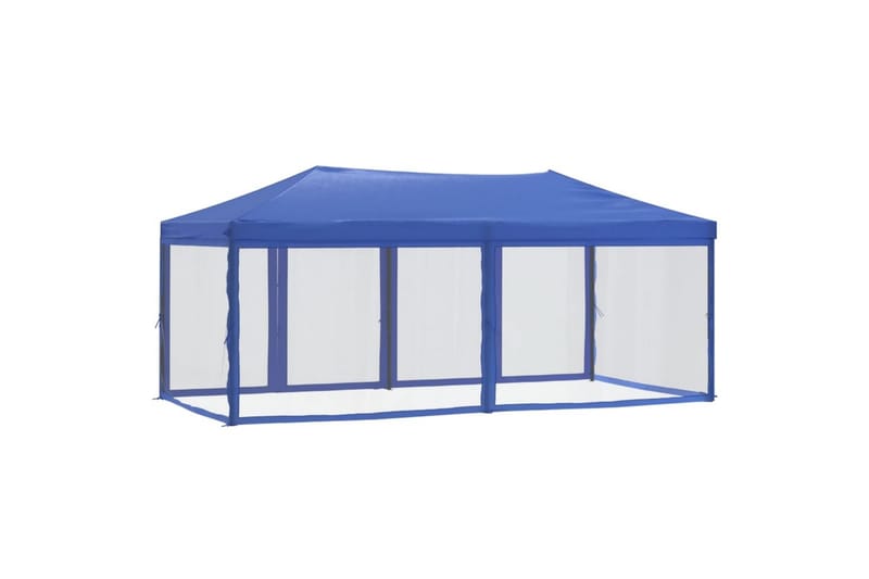 beBasic Sammenleggbart festtelt med sidevegger blå 3x6 m - BlÃ¥ - Hagetent & lagertelt