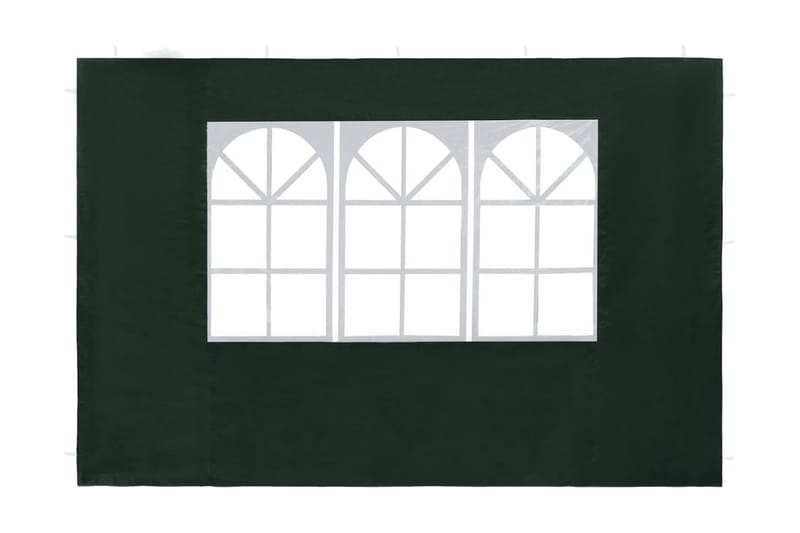 Partytelt sidevegg 2 stk med vindu PE grønn - Grønn - Hagetent & lagertelt