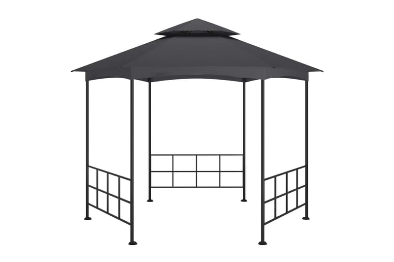 Paviljong med sidevegger 3,1x2,7 m antrasitt - Antrasittgrå - Hagetent & lagertelt