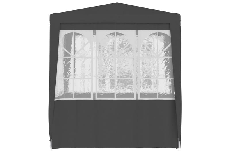Profesjonelt festtelt med sidevegger 2x2m antrasitt 90 g/m² - Grå - Hagetent & lagertelt