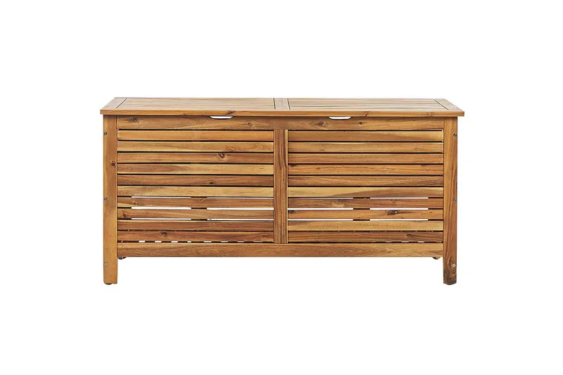 Låda Beliani Riviera Ljus trä Light wood - Hagemøbler & utemiljø - Utendørsoppbevaring - Puteoppbevaring - Puteboks & putekasse