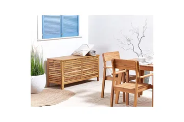 Låda Beliani Riviera Ljus trä Light wood - Hagemøbler & utemiljø - Utendørsoppbevaring - Puteoppbevaring - Puteboks & putekasse