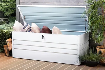 Cebrosa Puteboks 165 cm - Hvit - Hagemøbler & utemiljø - Utendørsoppbevaring - Puteoppbevaring - Puteboks & putekasse