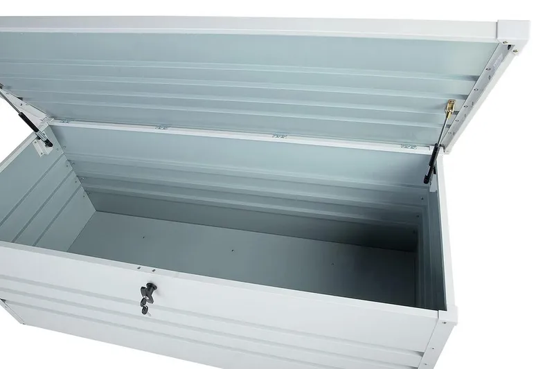 Cebrosa Puteboks 165 cm - Hvit - Hagemøbler & utemiljø - Utendørsoppbevaring - Puteoppbevaring - Puteboks & putekasse