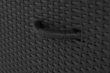 Gigant vanntett puteboks XL for utendørs bruk – Oppbevaringsboks i kunstrotting (B150xD90xH101 cm) - Svart - Hagemøbler & utemiljø - Utendørsoppbevaring - Puteoppbevaring - Puteboks & putekasse