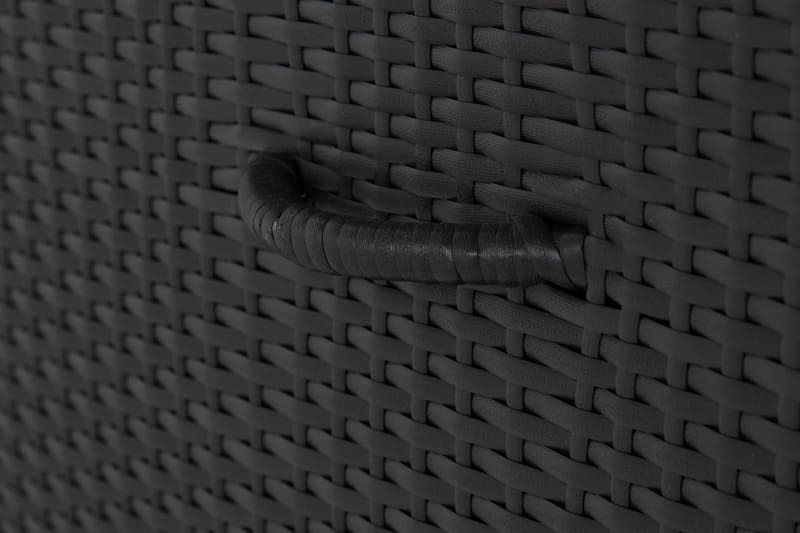 Gigant vanntett puteboks XL for utendørs bruk – Oppbevaringsboks i kunstrotting (B150xD90xH101 cm) - Svart - Hagemøbler & utemiljø - Utendørsoppbevaring - Puteoppbevaring - Puteboks & putekasse