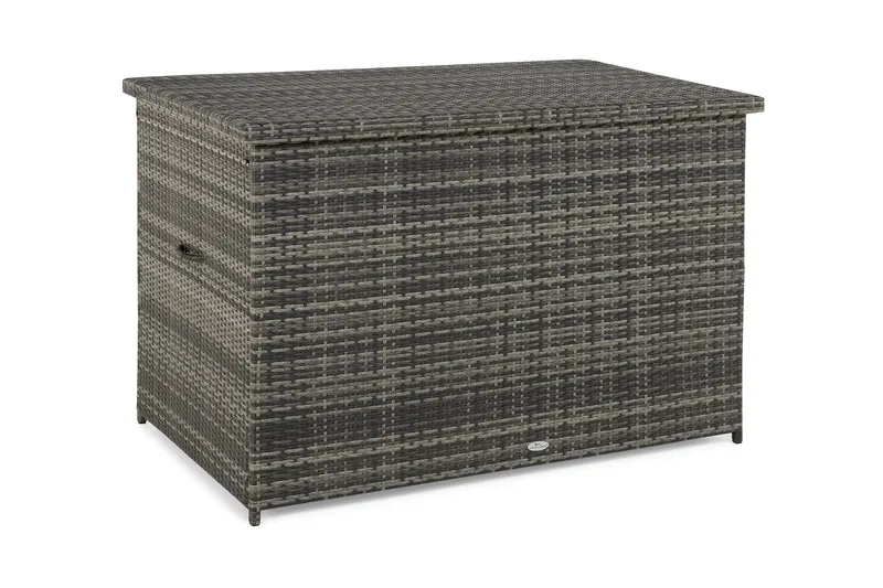 Gigant vanntett puteboks XL for utendørs bruk – Oppbevaringsboks i kunstrotting (B150xD90xH101 cm), Grå