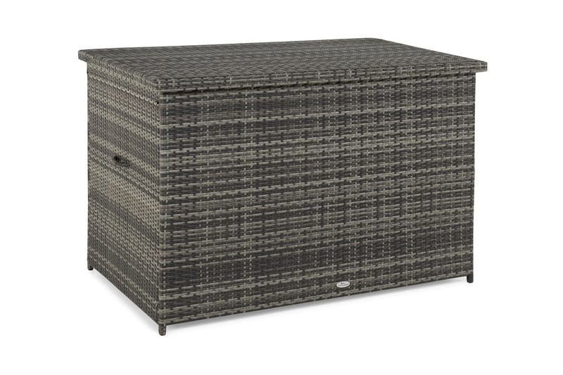 Gigant vanntett puteboks XL for utendørs bruk – Oppbevaringsboks i kunstrotting (B150xD90xH101 cm), Grå