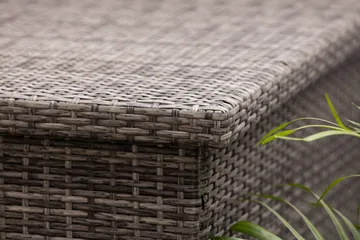 Gigant vanntett puteboks XL for utendørs bruk – Oppbevaringsboks i kunstrotting (B150xD90xH101 cm) - Grå - Hagemøbler & utemiljø - Utendørsoppbevaring - Puteoppbevaring - Puteboks & putekasse