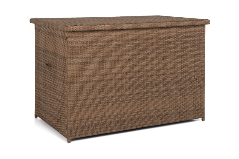 Gigant vanntett puteboks XL for utendørs bruk – Oppbevaringsboks i kunstrotting (B150xD90xH101 cm) - Sand - Hagemøbler & utemiljø - Utendørsoppbevaring - Puteoppbevaring - Puteboks & putekasse