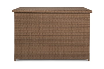Gigant vanntett puteboks XL for utendørs bruk – Oppbevaringsboks i kunstrotting (B150xD90xH101 cm) - Sand - Hagemøbler & utemiljø - Utendørsoppbevaring - Puteoppbevaring - Puteboks & putekasse