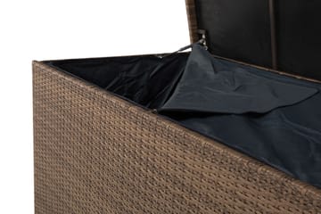 Gigant vanntett puteboks XL for utendørs bruk – Oppbevaringsboks i kunstrotting (B150xD90xH101 cm) - Sand - Hagemøbler & utemiljø - Utendørsoppbevaring - Puteoppbevaring - Puteboks & putekasse