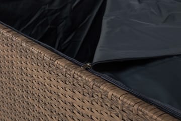 Gigant vanntett puteboks XL for utendørs bruk – Oppbevaringsboks i kunstrotting (B150xD90xH101 cm) - Sand - Hagemøbler & utemiljø - Utendørsoppbevaring - Puteoppbevaring - Puteboks & putekasse