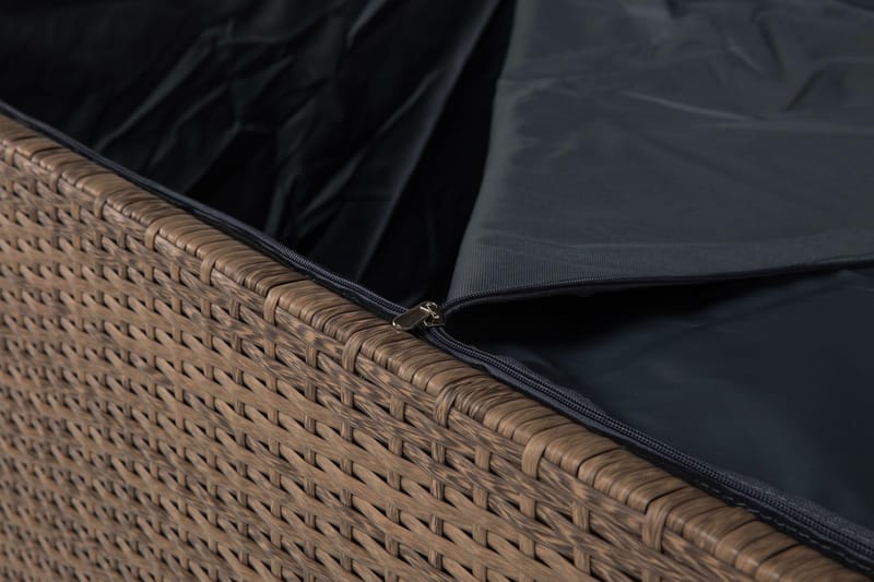 Gigant vanntett puteboks XL for utendørs bruk – Oppbevaringsboks i kunstrotting (B150xD90xH101 cm) - Sand - Hagemøbler & utemiljø - Utendørsoppbevaring - Puteoppbevaring - Puteboks & putekasse